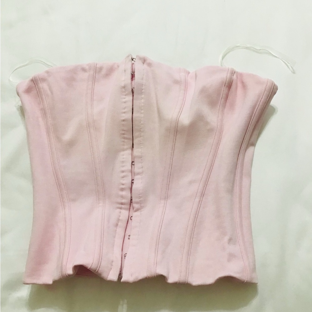 House of CB - Strapless Pink Corset Top XS NWOT